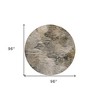 Taupe Beige And Brown Abstract Washable Indoor Outdoor Area Rug - 3 of 4