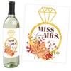 Big Dot of Happiness Fall Foliage Bride - Autumn Leaves Bridal Shower and Wedding Party Decorations - Wine Bottle Label Stickers - Set of 4 - 2 of 4