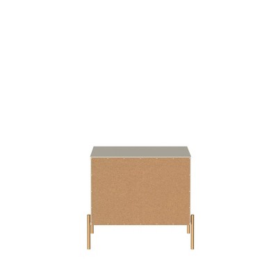 Jasper Off White Engineered Wood Nightstands with Gold Accents (Set of 2)