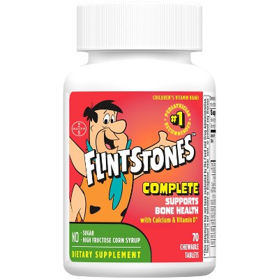 The Flintstones Kids&#39; Complete Multivitamin Chewable Tablets - Mixed Fruit - 70ct