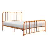 Bethany Queen Metal Platform Bed in Orange - Lexicon