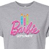 Women's - Barbie - Let's Party Cropped Graphic T-Shirt - 2 of 4