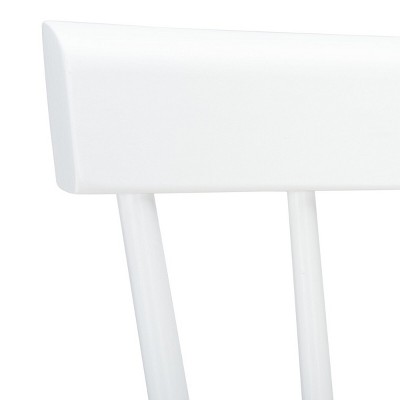 Windsor White/Natural Malaysian Oak Spindle Side Chair, Set of 2