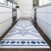 Modern Washable Geometric Area Rug Low Pile Non Slip Floor Carpet Non Shedding Stain Resistant Decorative Mat - 2 of 4