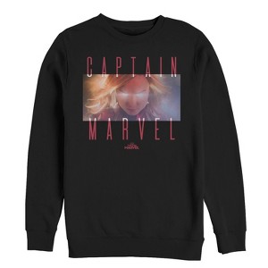 Men's Marvel Captain Marvel Power Stare Sweatshirt - 1 of 3