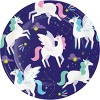Creative Converting Unicorn Galaxy Birthday Party Plates and Napkins 48ct - 3 of 4