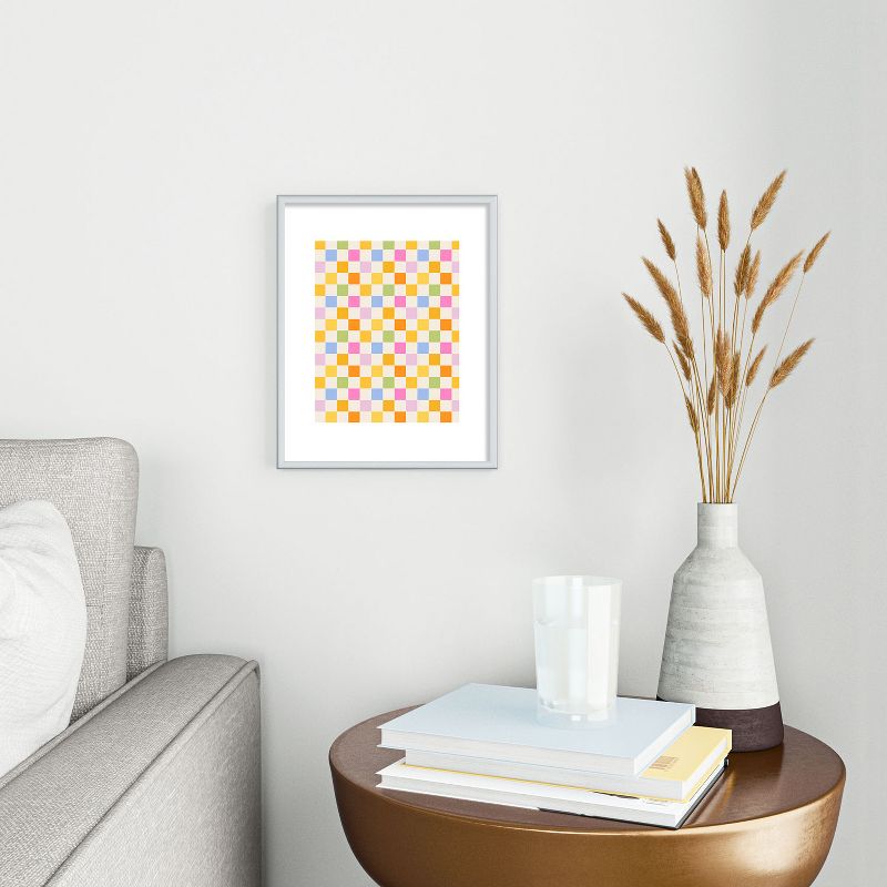 Iveta Abolina Eclectic Checker Check Cream Metal Framed Art Print - Deny Designs, 2 of 5