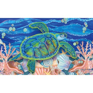 Briarwood Lane Doormat 30x18 Indoor Outdoor Swimming Sea Turtle Summer For Summer Doormat - 1 of 4