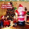 HOMDOX 3.9 × 1.97 × 6.2 FT Christmas Inflatable Santa Claus In/Outdoor Decorations Built-in colorful LED Light Blow Up Weatherproof for Xmas Party - 4 of 4