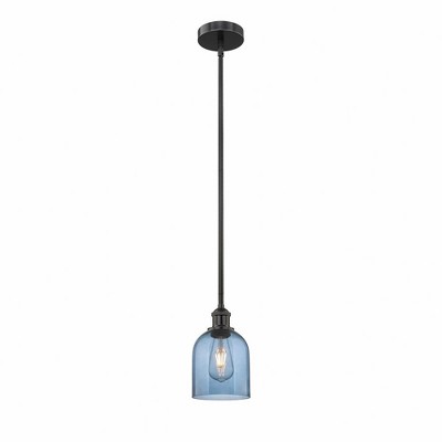 Bella - 1 Light Stem Hung Mini Pendant In Industrial Style-9 Inches Tall and 5.5 Inches Wide