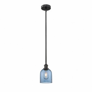 Bella - 1 Light Stem Hung Mini Pendant In Industrial Style-9 Inches Tall and 5.5 Inches Wide - 1 of 1