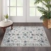 Area Rug for Bedroom Boho Accent Rug Machine Washable Rug Non-Slip 4x6 Carpet for Living Room Bedroom Dining Room Kitchen,Grey - 2 of 4