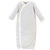 Touched by Nature Baby Girl Organic Cotton Side-Closure Snap Long-Sleeve Gowns 3pk, Bird, Preemie - 3 of 4