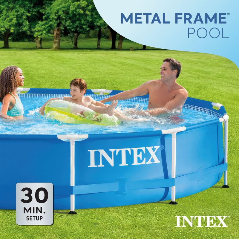 Intex 12 Foot x 30 Inch Above Ground Swimming Pool, 4 of 9