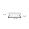 HomeRoots 47" White Silver And Clear Wood Acrylic And Steel Coffee Table - 3 of 4
