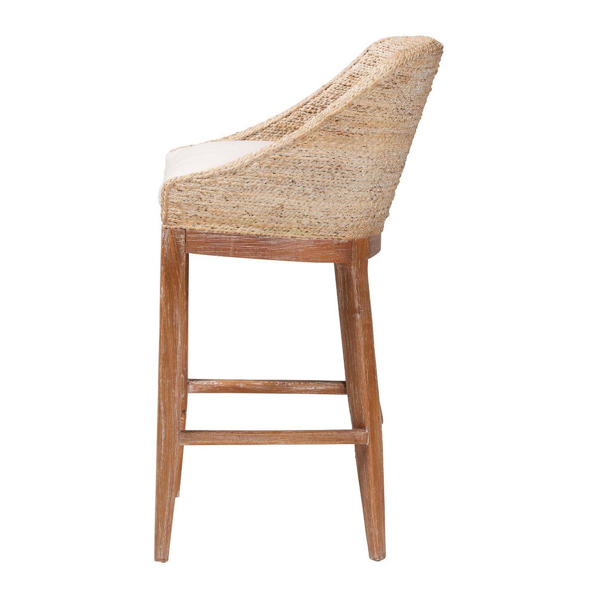 bali & pari Jasper Seagrass Bar Stool White Wash - thumbnail 8
