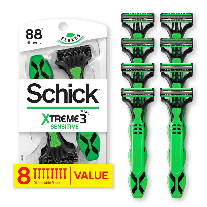 Schick Xtreme 3 Sensitive Men&#39;s Disposable Razors - 8ct, 1 of 11