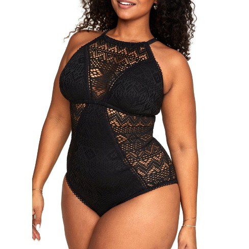 Adore Me Women s Margaret One Piece Swimwear 3x Jet Black. Target