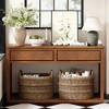 KIGFTSOD Rustic Wooden Console Table - Storage Drawers & Open Shelf, Elegant Sofa Table for Entryway, Hallway & Living Room - 3 of 4