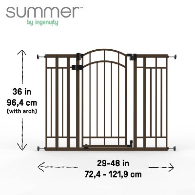 Bronze Extra Tall Metal Walk-Thru Baby and Pet Gate
