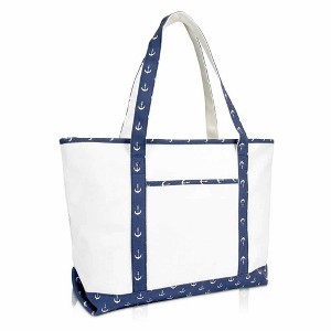Dalix 23" Premium 24 oz. Cotton Canvas Shopping Tote Bag - 1 of 4