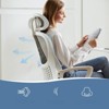 FONTOI Task and Office Chairs, Office Chair with Flip-up Armrests and Headrest, Swivel Task Chair for Home Office, Gray, 24.8"*53"*26.7" - 4 of 4