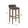 Renmark Counter Height Barstool Gray: Low Back, Tapered Legs, Brushed Finish - Hillsdale Furniture - 3 of 4