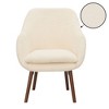 Breighton Home Take a Seat Charlotte Wingback Accent Armchair in Creme/Coffee Bean - 4 of 4
