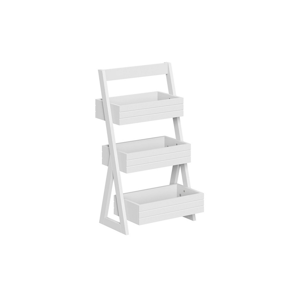 Photos - Wall Shelf Three Shelf Storage Caddy White - RiverRidge Home