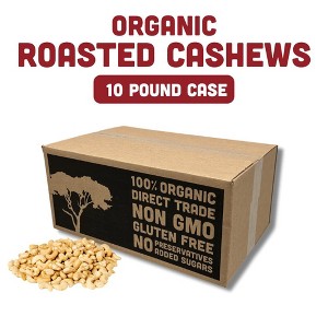 Mavuno Harvest Organic Dry Roasted Cashews, a Delicious Vegan Healthy Snack Packed with Vitamins and Bursting with Flavor - Bulk 10 LB PK - 1 of 4