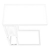 Monarch Specialties Accent Table, C-shaped, End, Side, Snack, Living Room, Bedroom, White Laminate, White Metal, Contemporary, Modern - 4 of 4