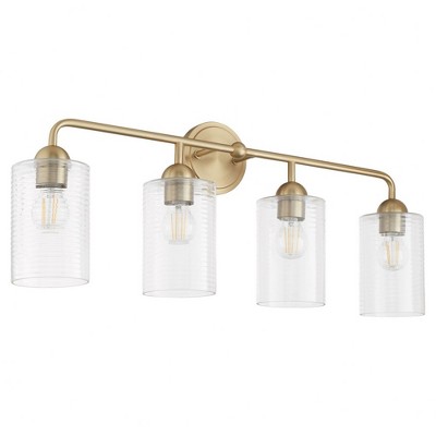Quorum Lighting Charlotte 4 - Light Vanity in  Aged Brass