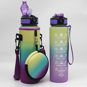 BABYYER Water Bottle Carrier Bag with Strap 1000ML Sports Bottle Holder Pouch Cover for Walking Hiking Travelling - 1 of 4