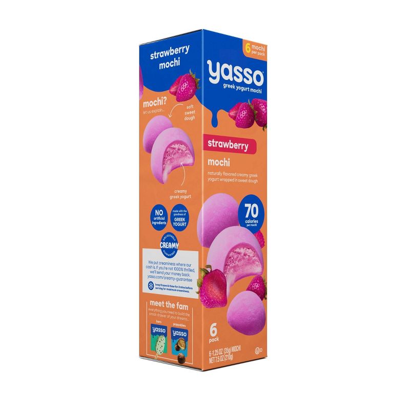 Yasso Frozen Greek Yogurt Strawberry Mochi - 7.5oz/6ct, 2 of 8