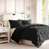 SEVOBAL Bedding Sets, Twin XL Diamond Quilted Comforter with 3M Stain Protection and Down Alternative Fill, Black, 22.44"*18.11"*4.72" - 3 of 4