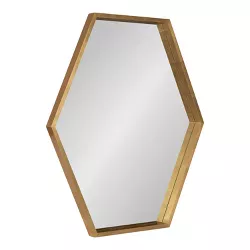 26" x 30" Travis Hexagon Wall Mirror Gold - Kate & Laurel All Things Decor