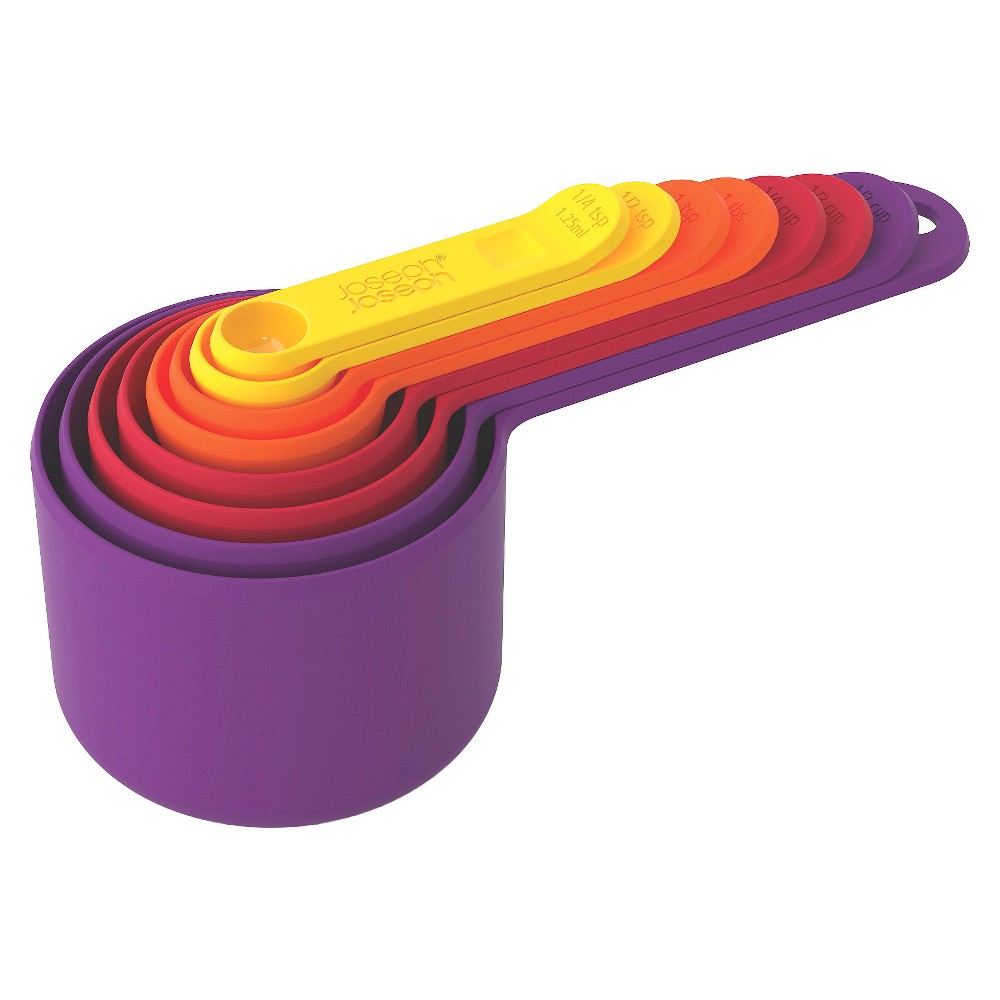 Joseph Joseph Nest Measure 8-Piece Measuring Cup and Spoon Set: Multicolor, Dishwasher-Safe, Polypropylene, 2-Year Warranty