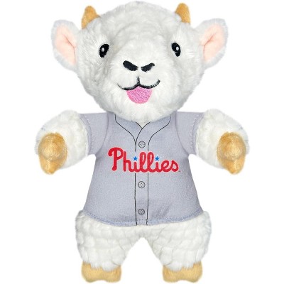 Plush Toy for Dogs and Cats with Squeaker, Wearing a Team Player Jersey! MLB Philadelphia Phillies Fun & Sporty Goat Shaped Dog Chew Toy
