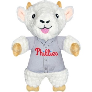 Plush Toy for Dogs and Cats with Squeaker, Wearing a Team Player Jersey! MLB Philadelphia Phillies Fun & Sporty Goat Shaped Dog Chew Toy - 1 of 3