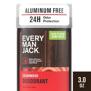 Every Man Jack Cedarwood Men's Deodorant - Aluminum Free Natural Deodorant - 3oz - 1 of 4