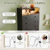 Wooden Dressers with 5 Drawers for Bedroom Closet Bedside,Tall Wood Chest of Drawers with Charging Station & LED Lights - 3 of 4
