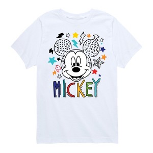 Boys' - Disney - Mickey Sketch Pattern Short Sleeve Graphic T-Shirt - 1 of 4