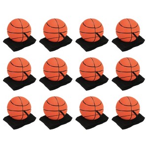 Unique Bargains Rubber Rebound Sports Wrist Ball with String for Exercise 12 Pcs Fluorescent Orange - 1 of 4