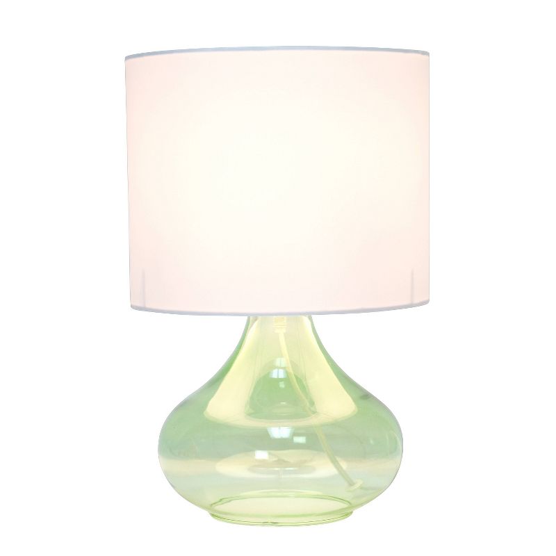  Glass Raindrop Table Lamp with Fabric Shade - Simple Designs, 3 of 12