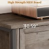 TV Stand, 70 Inch Mid-Century Modern Entertainment Center – 4 Drawers Metal Roman Columns Rustic Grey TV Console for Living Room - 2 of 4