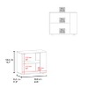 Vynxaria Modern Side Table, Open Storage, Melamine, White, 19.7"H x 23.6"W x 11.8"D - 3 of 4