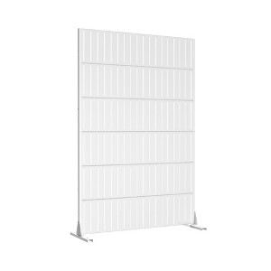 Dovelina Outdoor Privacy Screen Black Galvanized Panel Screen - 72"x47", Vertical Fence - 1 of 4