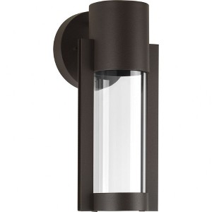 Progress Lighting Z-1030 Outdoor LED Sconce, 1 Light, Wall Light, Antique Bronze, Clear Glass Shade - 1 of 4
