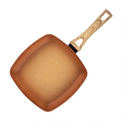 11-Inch Copper Forged Aluminum Nonstick Griddle Pan with Bakelite Handle