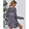 Women Crochet Lightweight Summer Cardigans Cover Up Open Front Long Sleeve - 2 of 4